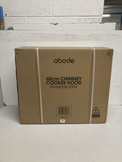 ABODE 60CM CHIMNEY COOKER HOOD IN STAINLESS STEEL