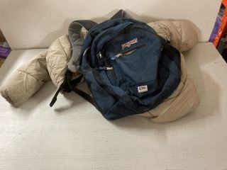 QTY OF ASSORTED ITEMS INCL.JANSPORT BACKPACK IN BLUE