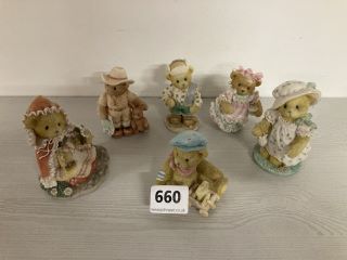 QTY OF ASSORTED VINTAGE COLLECTABLE CHERISHES TEDDIES FIGURINES