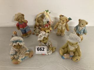 QTY OF ASSORTED VINTAGE COLLECTABLE CHERISHES TEDDIES FIGURINES