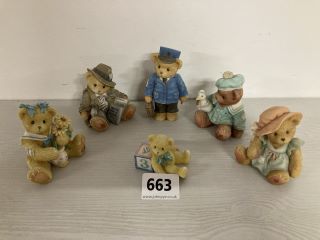 QTY OF ASSORTED VINTAGE COLLECTABLE CHERISHES TEDDIES FIGURINES