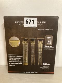 PROFESSIONAL HAIR CLIPPER WITH ADJUSTABLE BLADE CLIPPER - MODEL BZ-T99