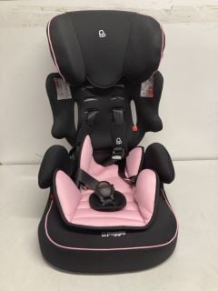 PUGGLE CHILDREN'S CAR SEAT IN BLACK & PINK