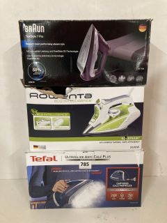 3X ASSORTED ITEMS INCL. ROWENTA ECO INTELLIGENCE IRON