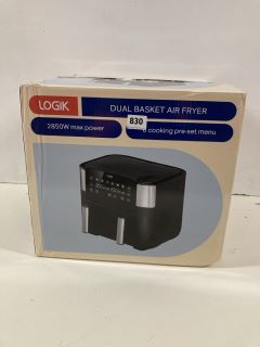 LOGIK 2850W DUAL BASKET AIR FRYER MODEL: L72AFB23