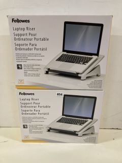 2X FELLOWES LAPTOP RISER