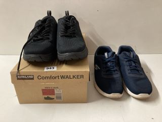 2 X ASSORTED ITEMS TO INCLUDE KIRKLAND SIGNATURE COMFORT WALKER IN BLACK SIZE 7.5