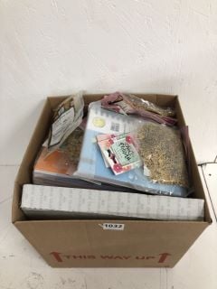 BOX OF ASSORTED ITEMS INC GARLIC POPPER SPICE