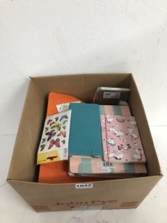 BOX OF ASSORTED ITEMS INC NOTE PADS