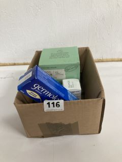 BOX OF ASSORTED ITEMS INC GERMOLOIDS OINTMENT