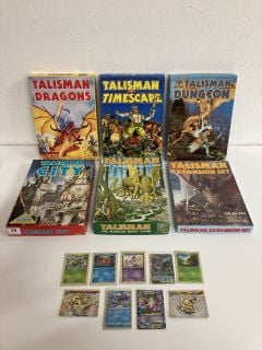 ASSORTED TALISMAN THE MAGICAL QUEST GAME EXPANSIONS + TRADING GAME CARDS