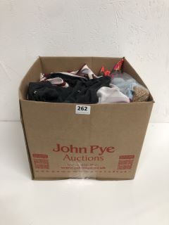 BOX OF ASSORTED CLOTHING INC JEANS, SHIRTS