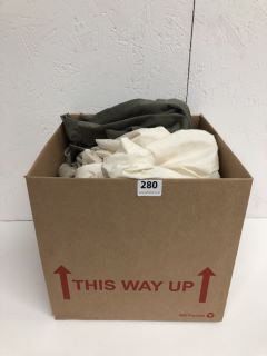 BOX OF ASSORTED CLOTHES INC SHIRTS, JUMPER