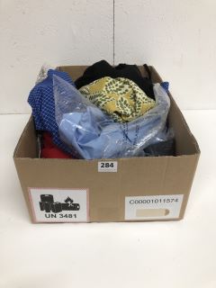 BOX OF ASSORTED CLOTHES INC SHIRTS, JUMPER