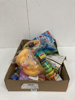 BOX OF ASSORTED ITEMS INC PLAY-DOH