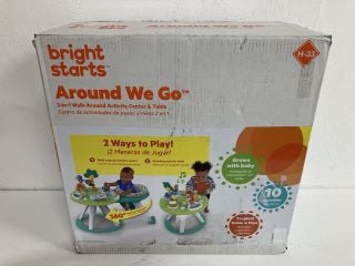 BRIGHT STARTS AROUND WE GO 2-IN-1 WALK AROUND ACTIVITY CENTER & TABLE