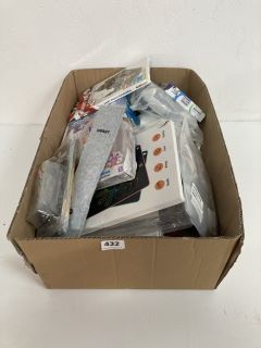 BOX OF ASSORTED ITEMS INC LCD WRITING TABLET