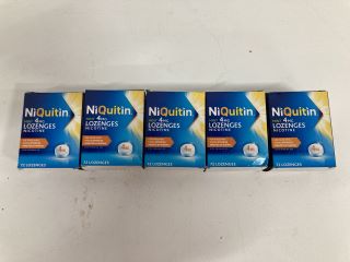 5 X NIQUITIN MINT 4MG LOZENGES NICOTINE 72 PER PACK (EXP 07/2024) (18+ ID REQUIRED)