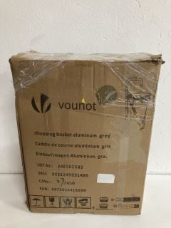 VOUNOT ALUMINIUM SHOPPING BASKET GREY