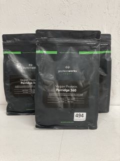 3 X PROTEIN WORKS VEGAN PORRIDGE 360 (EXP 08/2024)