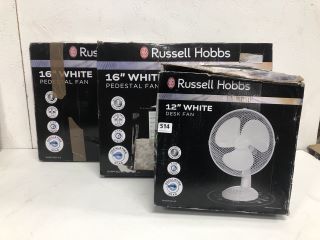 3X RUSSELL HOBBS FANS DESK/PEDESTAL