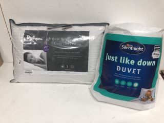 2 X BED ITEMS INC SILENTNIGHT JUST LIKE DOWN DUVET