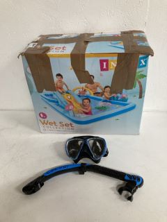 INTEX PADDLING POOL + CRESSI SNORKEL