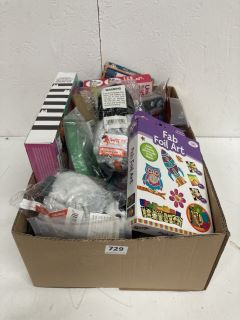 BOX OF ASSORTED TOYS INC FAB FOIL ART