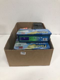 BOX OF ASSORTED ITEMS INC FLASH SPEED MOP