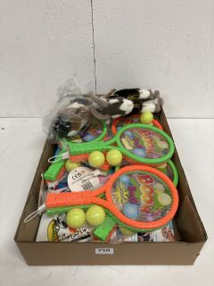 BOX OF ASSORTED ITEMS INC BOOM BALL