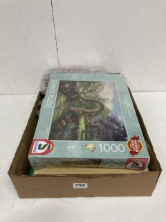 BOX OF ASSORTED ITEMS INC SCHMIDT PUZZLE