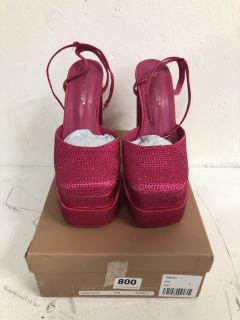 PUBLIC DESIRE MOONCHILD PINK PLATFORM HEELS SIZE:5