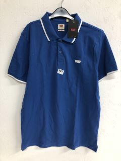 LEVIS MEN'S BLUE POLO SIZE:L