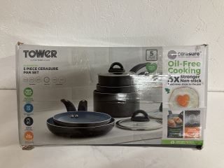 TOWER ALUMINIUM 5 PIECE CERASURE PAN SET