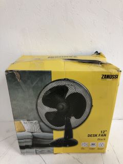 ZANUSSI 12" DESK FAN BLACK