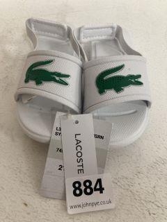 LACOSTE KIDS SLIDERS SIZE:5 YOUNGER