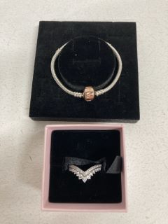 2 X PANDORA JEWELLERY INC RING