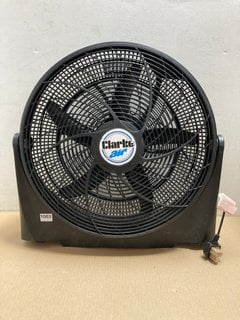 CLARKE AIR CBF20 20" BOX FAN IN BLACK: LOCATION - BR1