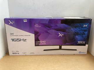 X AMD UWQHD 34" ULTRAWIDE 165HZ GAMING MONITOR: LOCATION - BR2