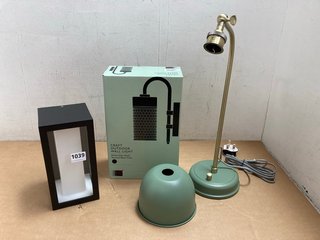 JOHN LEWIS & PARTNERS 3 X ASSORTED ITEMS TO INCLUDE CRAFT OUTDOOR WALL LIGHT: LOCATION - BR3