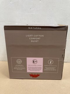 JOHN LEWIS & PARTNERS NATURAL LIGHT COTTON COMFORT DOUBLE DUVET: LOCATION - AR1