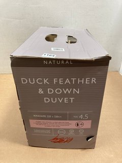 JOHN LEWIS & PARTNERS DUCK FEATHER & DOWN DUVET 4.5TOG SIZE : KINGSIZE: LOCATION - AR3