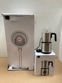 2 X JOHN LEWIS & PARTNERS MILK FROTHERS TO INCLUDE JOHN LEWIS & PARTNERS 10 INCH PEDESTAL FAN: LOCATION - AR4