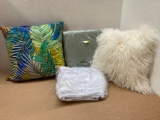 QTY OF ASSORTED ITEMS TO INCLUDE JOHN LEWIS & PARTNERS DOUBLE COTTON DUVET SET IN GREEN: LOCATION - AR5