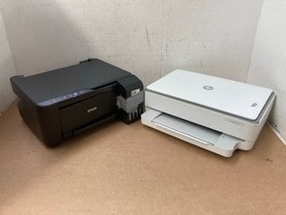 EPSON ECOTANK PRINTER IN BLACK TO INCLUDE HP ENVY 6020E PRINTER IN WHITE: LOCATION - BR8