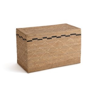 AM.PM DANAE RATTAN STYLE STORAGE TRUNK IN NATURAL - RRP £299: LOCATION - BR3