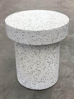 LA REDOUTE TERRAZZO COFFEE SIDE TABLE IN NATURAL FINISH: LOCATION - BR5