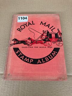 VINTAGE ROYAL MAIL STAMP ALBUM AND CONTENTS: LOCATION - CR