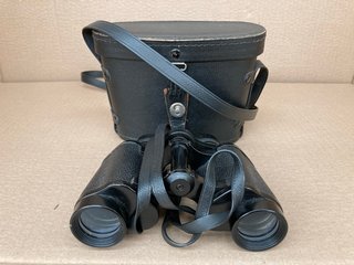 A CASED PAIR OF BINOCULARS: LOCATION - CR