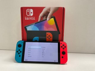 NINTENDO SWITCH OLED MODEL 64GB GAMES CONSOLE IN RED AND BLUE: MODEL NO HEG-001 (WITH BOX & ALL ACCESSORIES) [JPTM121335] THIS PRODUCT IS FULLY FUNCTIONAL AND IS PART OF OUR PREMIUM TECH AND ELECTRON